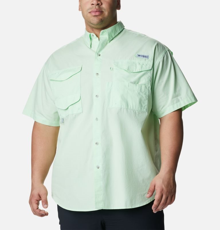 Men\'s Columbia PFG Bonehead Short Sleeve Shirts Mint | Plus Size CA-H4305